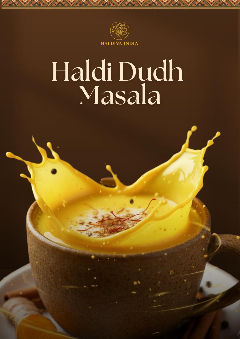Haldiva Haldi Dudh Masala brochure cover